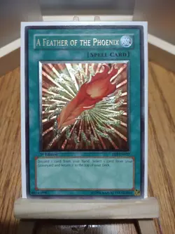 Yu-Gi-Oh Card A Feather of the Phoenix FET-EN037 1st Edition Ultimate Rare Item. - Image 1