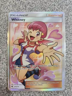 Pokemon Whitney Lost Thunder Full Art SM Holo Card 214/214 NM/M Condition - Image 3