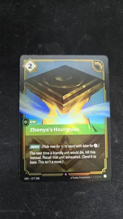 Riftbound League Of Legends Origins Foil Card OGN 077 Zhonyas Hourglass - Image 1