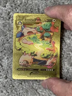Pokemon Snorlax VMax HP340 G-Max Fall Rare Gold Accents Foil Fan Art Card - Image 2