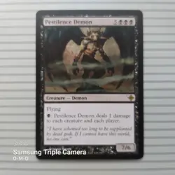 Magic: The Gathering Card - Rise of the Eldrazi ~ Rare ~ Pestilence Demon x 2 - Image 2