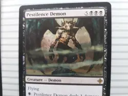 Magic: The Gathering Card - Rise of the Eldrazi ~ Rare ~ Pestilence Demon x 2 - Image 3