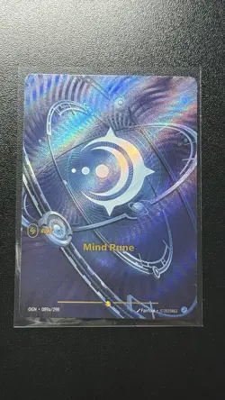 2025 League of Legends Riftbound English TCG Card Mind Rune OGN·089b/298 Alt Art - Image 1