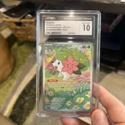 Pokemon TCG Shaymin Holo Card Illustration Rare, 185/182, Destined Rivals CGC 10 - Image 1
