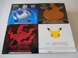 Pokemon LOT of 4 Elite Trainer Boxes OPEN with Cards - Image 1