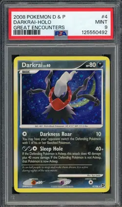 PSA 9 Darkrai Great Encounters 4/106 Holo Pokemon Card B6 - Image 1