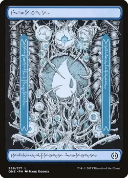 Island - Foil Phyrexian Extended Art ONE NM MTG - Image 1