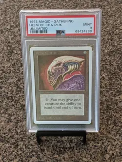 1993 Unlimited Magic The Gathering Helm Of Chatzuk PSA 9 MINT - Image 3