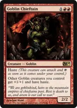 Goblin Chieftain - Foil Magic 2010 Lightly Played, English - MTG - Image 1