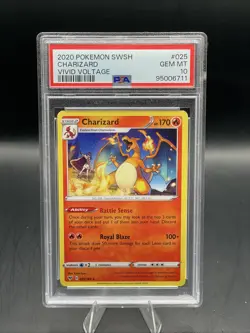 Pokemon TCG Charizard Vivid Voltage Regular Rare Card 025/185 PSA 10 - Image 1