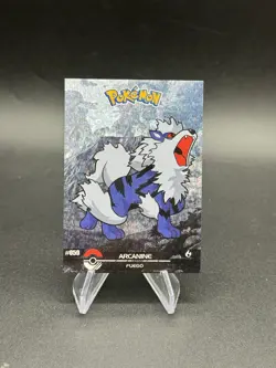 Dark Arcanine Cracked Ice Holo Chase 2025 Pokemon Crystal Card Collection - Image 1