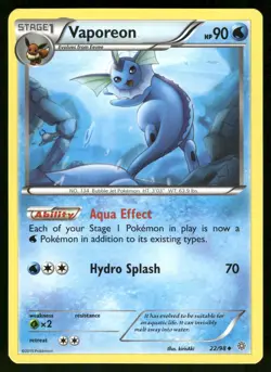 Vaporeon 22/98 XY - Ancient Origins Pokemon - Image 1