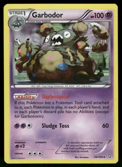 Garbodor 54/124 Dragons Exalted Pokemon - Image 1
