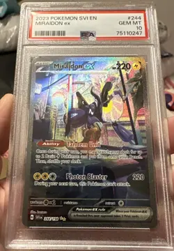 Pokemon SVI EN Miraidon ex 244/198 PSA 10 GEM MINT Special Illustration Rare - Image 1