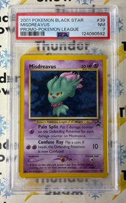 ⚡❄ 2001 Pokemon League Black Star Promo #39 Misdreavus PSA 7 - Image 1
