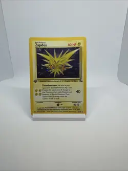 Pokemon ERROR Zapdos 1st Edition Fossil Holo Rare 15/62 Mp To Hp - Image 2