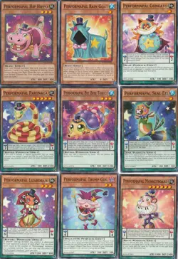 LOT OF 9 X YUGIOH CARDS ALL PERFORMAPAL - Image 1