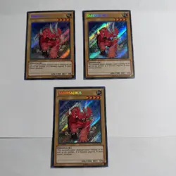 3x Sabersaurus LCJW-EN143 Secret Rare 1st Edition Playset Yugioh - Image 1