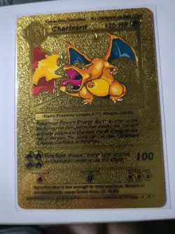 Pokemon Evolutions Charizard HP120 Energy Burn Fire Spin Gold Foil Fan Art Card - Image 1