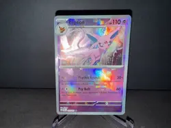 Espeon 033 2025 Pokemon Prismatic Evolutions Master Ball Rare Card NM+ - Image 1