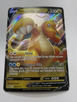 JUMBO Pokemon Card Dragonite V SWSH154 Oversized Promo - Image 1