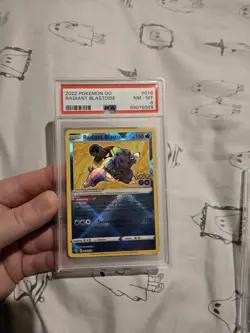 Pokemon Go TCG Radiant Blastoise Holo Card 018/078 PSA - Image 1
