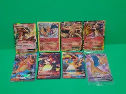 Pokemon TCG Charizard Mixed Lot V, EX, GX, Radiant 8 Card Lot NM-MINT Gradable - Image 1
