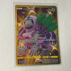 Pokemon TCG Oranguru Vivid Voltage Gold Secret Rare 199/185 LP Collectible Card - Image 1