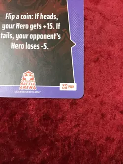 BO JACKSON BATTLE ARENA CARD ~ "HEADS I WIN, TAILS YOU LOSE ~ 1 COST ~ #PL=37 - Image 4