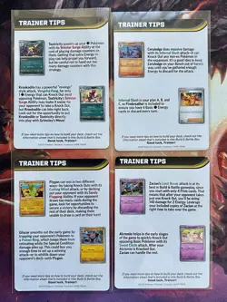 Set of 4 Pokemon Phantasmal Flames Trainer Tips Card Mega Charizard Gengar ?? - Image 2