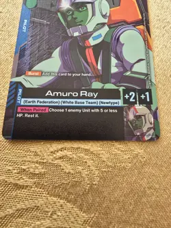 Gundam TCG Amuro Ray Art Foil Card ST01-010 C+ NM/Mint Never Played - Image 3