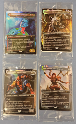 LOT of 4 Cards Marvel Legends MtG Magic the Gathering Spider-Man Promo Exclusive - Image 1