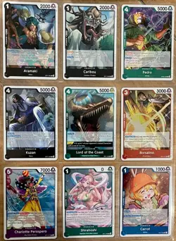Lot of One Piece TCG - (9) Holo Cards - Image 1