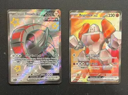 Iron Treads & Regirock - Pokemon TCG - 2 Card Lot (Full Art EX Holos) - Image 1