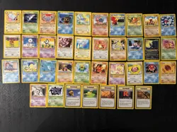 Neo Revelation 37 Card Complete Common/Uncommon Set Vintage Pokemon Card Lot - Image 1