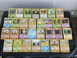 (30) Pokemon Card ALL VTG Lot Cards 1999 Base Set Neo Machoke Caterpie Wartortle - Image 1