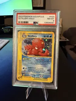 2003 Pokemon Octillery Holo Aquapolis PSA 8 NM - Mint H20/H32 Pokemon Card H20 - Image 1