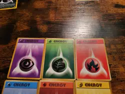 Pokemon Original Japanese Base Set Energy 6 Card Set Old Back 1996 - Image 4
