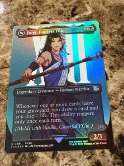FANG, FEARLESS I'CIE Magic the Gathering MTG Final Fantasy Borderless Foil - Image 1