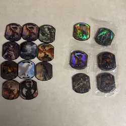 Lot Of Magic Mtg Ultra Pro Counter Tracking Tokens Nicol Bolas Dragon Elf Dino - Image 1