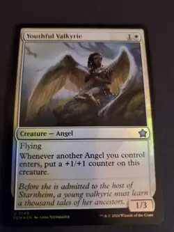 Foil Youthful Valkyrie - NM - Foundations - MTG - Image 1