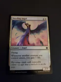 MTG Foundations *FOIL* C Dazzling Angel #0009 NM - Image 1