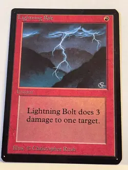 Lightning Bolt Collectors Edition CD NM- error 3 alpha corner MTG Magic - Image 1