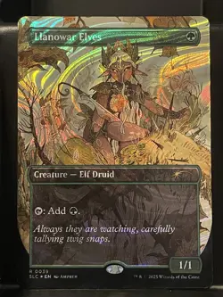 Llanowar Elves HALO FOIL # 39 MTG SLD Secret Lair Countdown Kit 2025 NM - Image 1