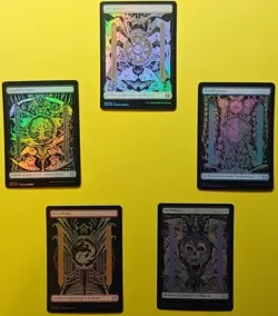 4x Every Land (Phyrexian Text) - Full Art Foil - MTG Phyrexia: All Will Be One - Image 1