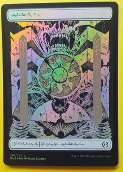 4x Every Land (Phyrexian Text) - Full Art Foil - MTG Phyrexia: All Will Be One - Image 3