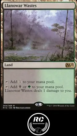 Llanowar Wastes MTG NM ORI Rare Land Fast Tracked Shipping - Image 1