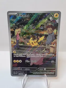 Pokemon Pikachu 173/165 Sv: Scarlet & Violet 151 Holo Illustration Rare Base Set - Image 1