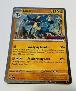 Lucario - Pokemon Cosmos Holo SV01: Scarlet & Violet Base 114/198 Stamped Promo - Image 1