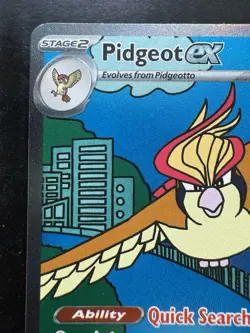 Pokemon Pidgeot ex 225/197 SV03: Obsidian Flames Holo (NM) - Image 2